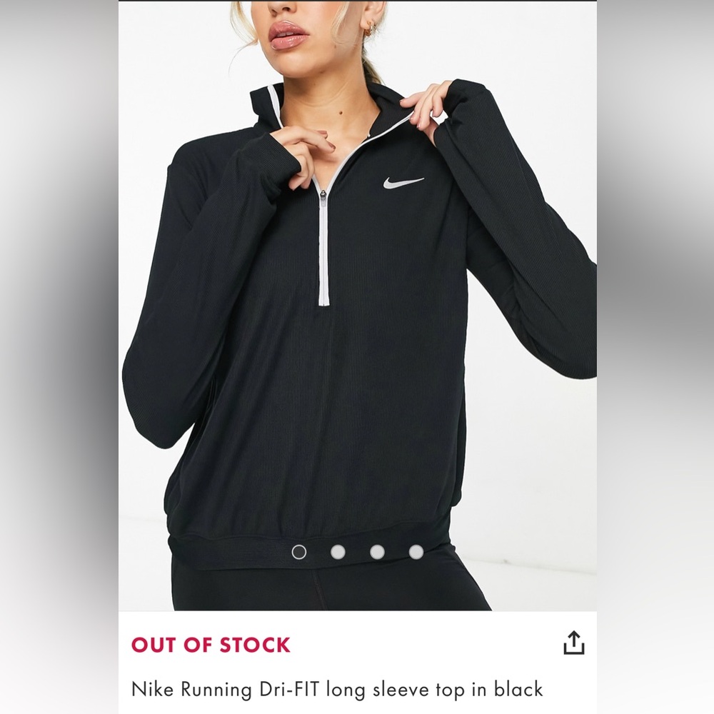Nike Running Black Zip-Up Women’s S